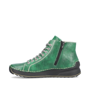 Rieker Laced Ankle Boot Green