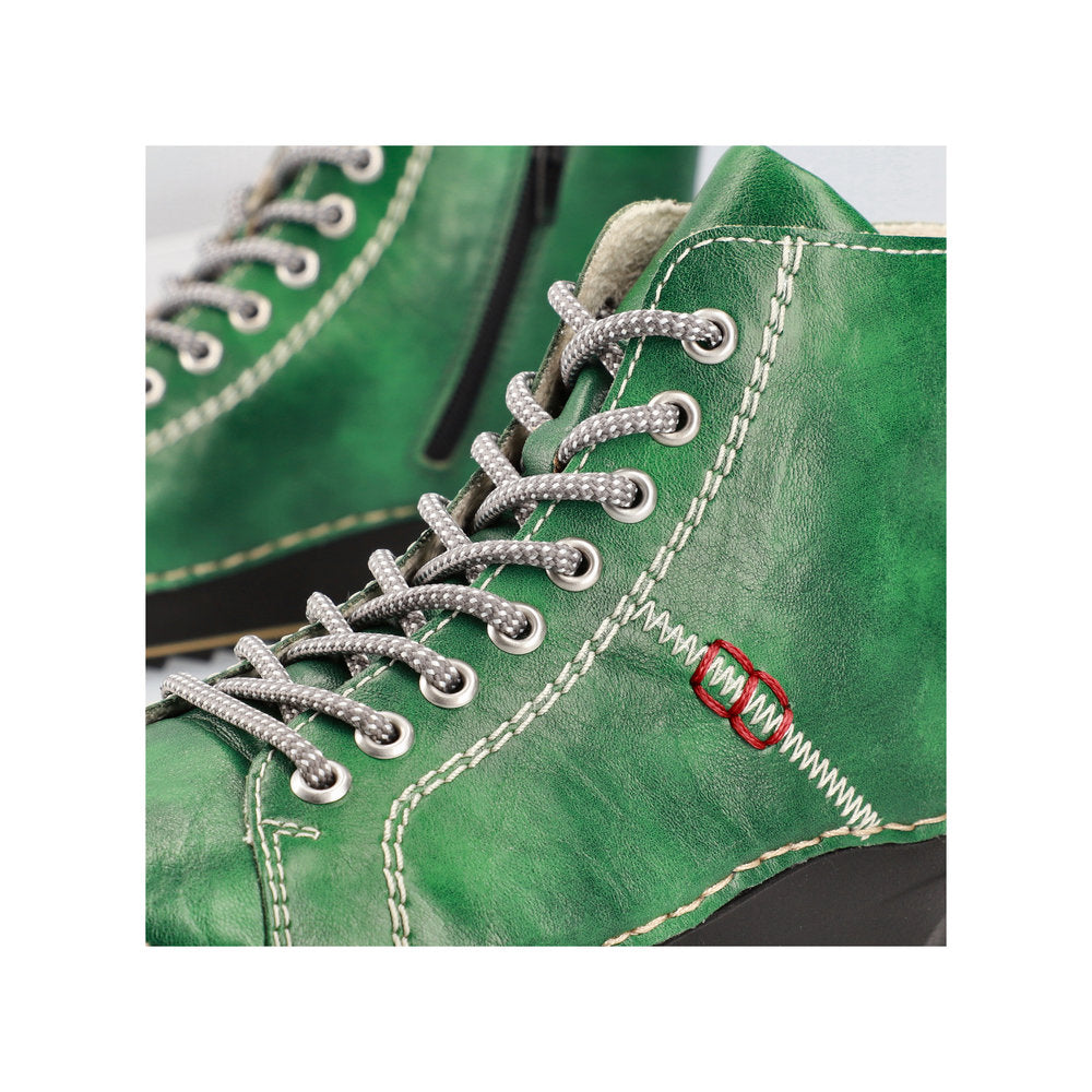 Rieker Laced Ankle Boot Green