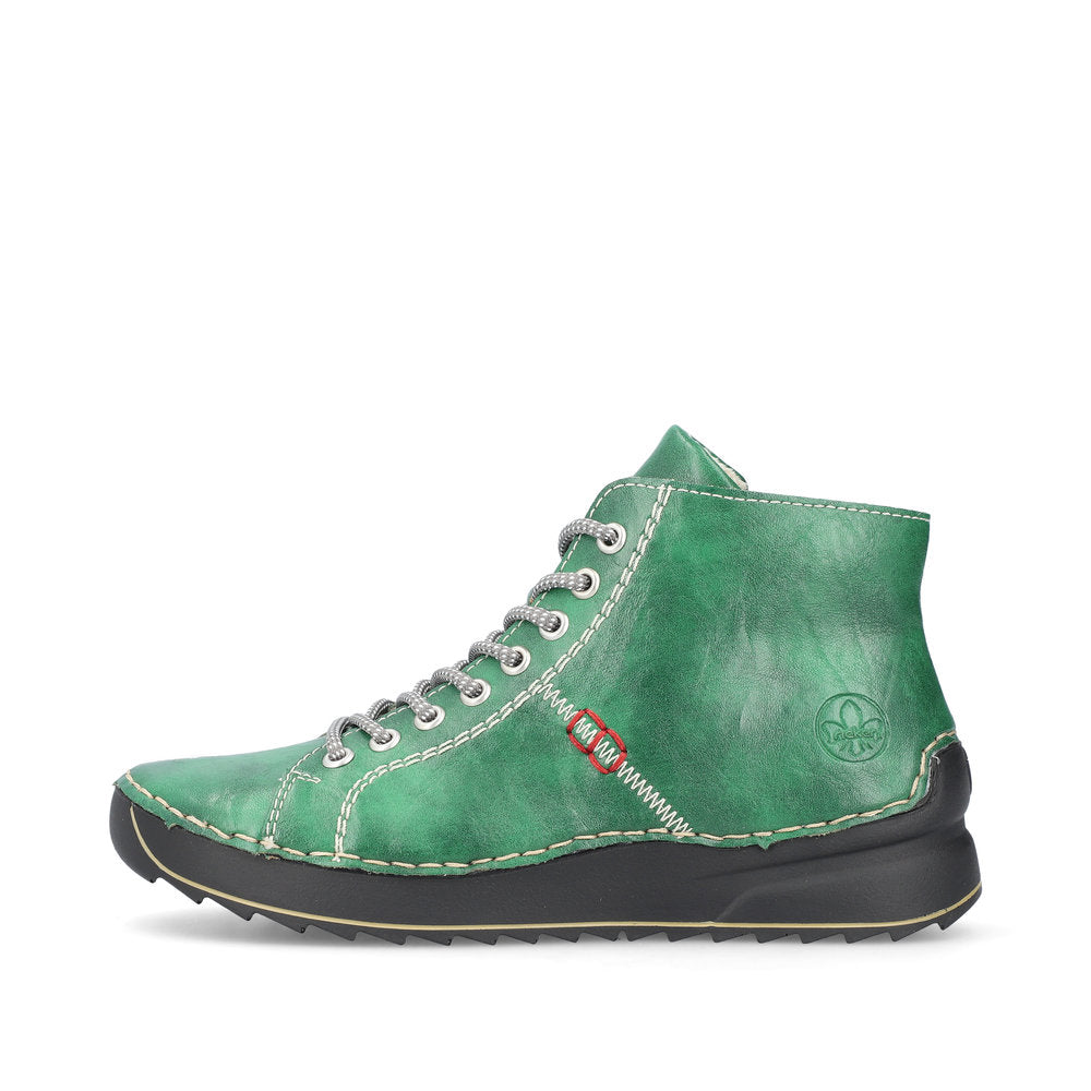 Rieker Laced Ankle Boot Green