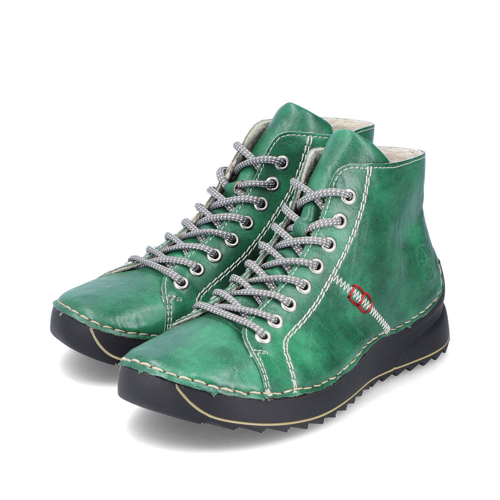 Rieker Laced Ankle Boot Green