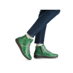 Rieker Laced Ankle Boot Green