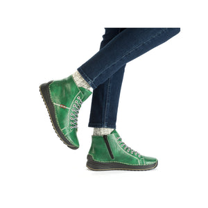 Rieker Laced Ankle Boot Green