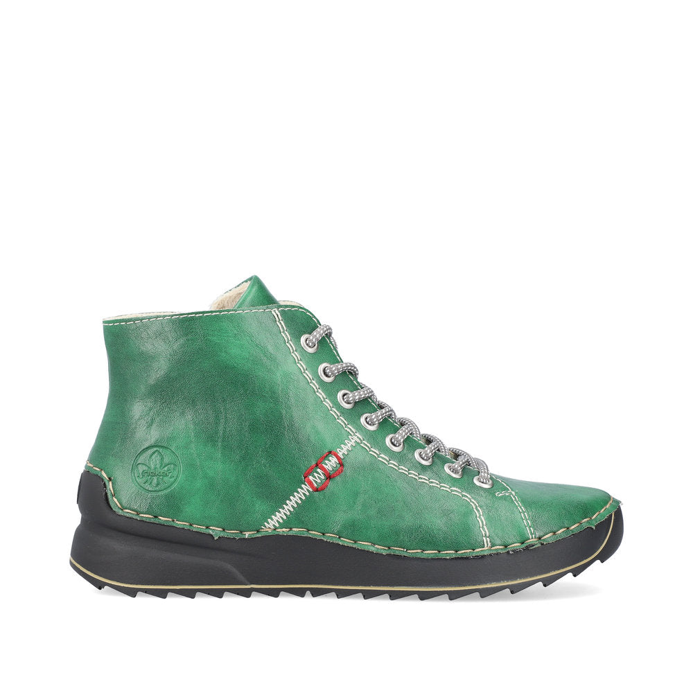 Rieker Laced Ankle Boot Green