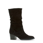 Gabor Slouch Mid Calf Boot Black Suede