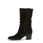 Gabor Slouch Mid Calf Boot Black Suede