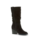 Gabor Slouch Mid Calf Boot Black Suede