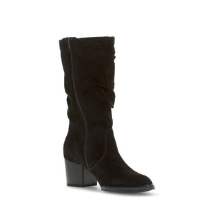Gabor Slouch Mid Calf Boot Black Suede