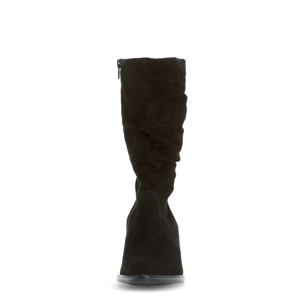 Gabor Slouch Mid Calf Boot Black Suede