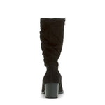 Gabor Slouch Mid Calf Boot Black Suede