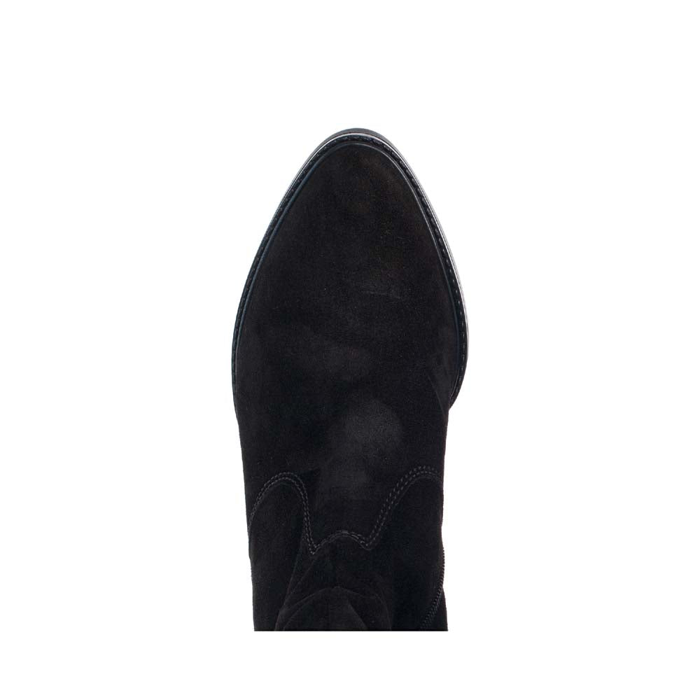 Gabor Slouch Mid Calf Boot Black Suede