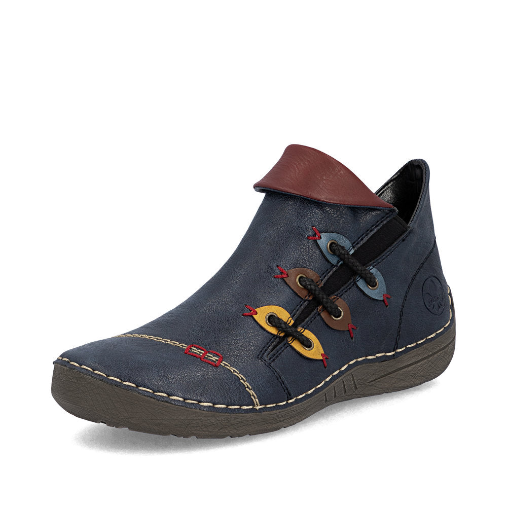 Rieker Low Ankle Boot Navy Multi