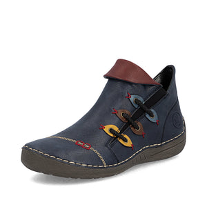 Rieker Low Ankle Boot Navy Multi