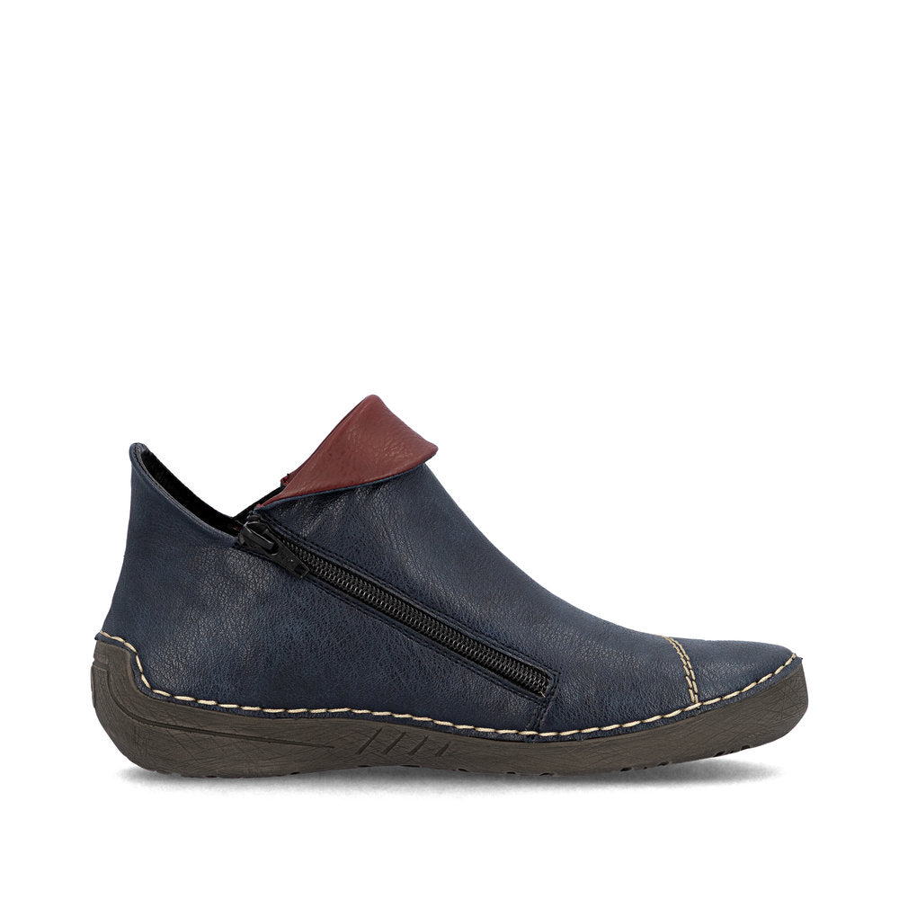 Rieker Low Ankle Boot Navy Multi