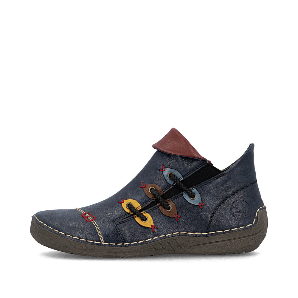 Rieker Low Ankle Boot Navy Multi