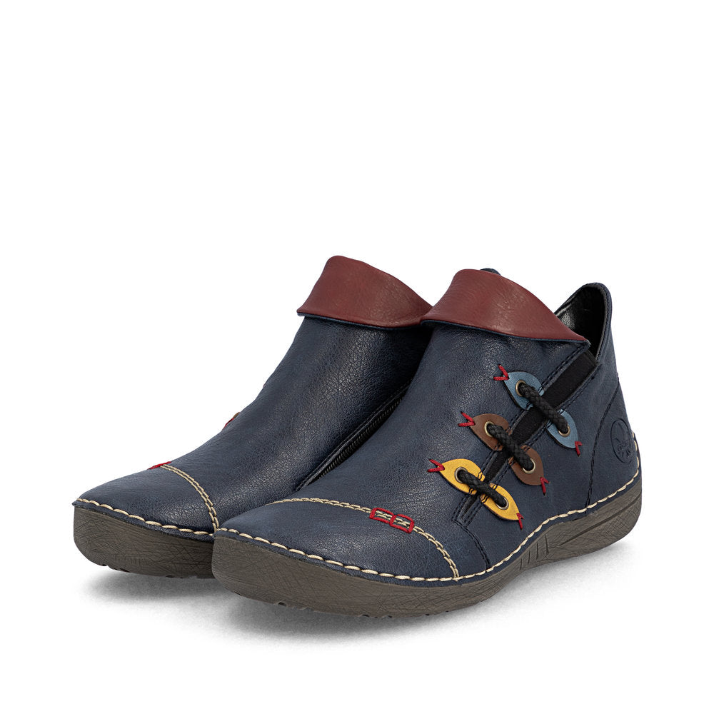 Rieker Low Ankle Boot Navy Multi