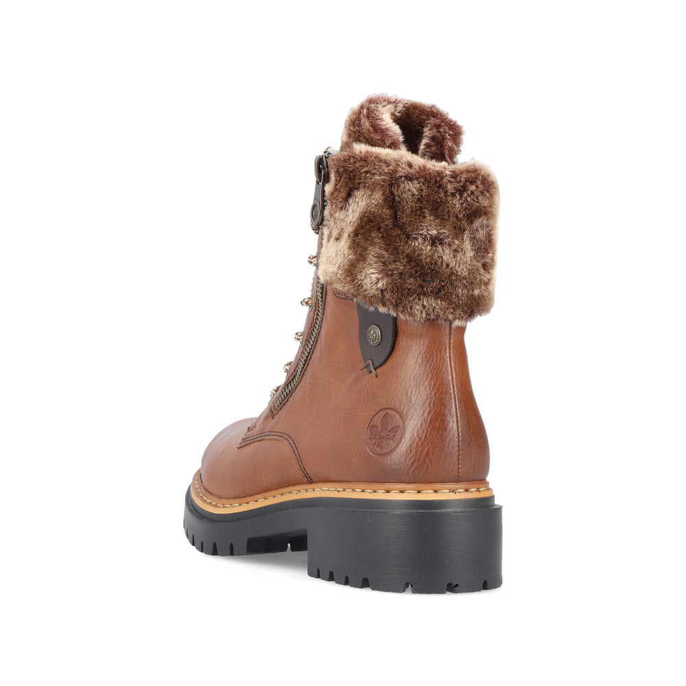 Rieker Winter Boots with Cuff Tan