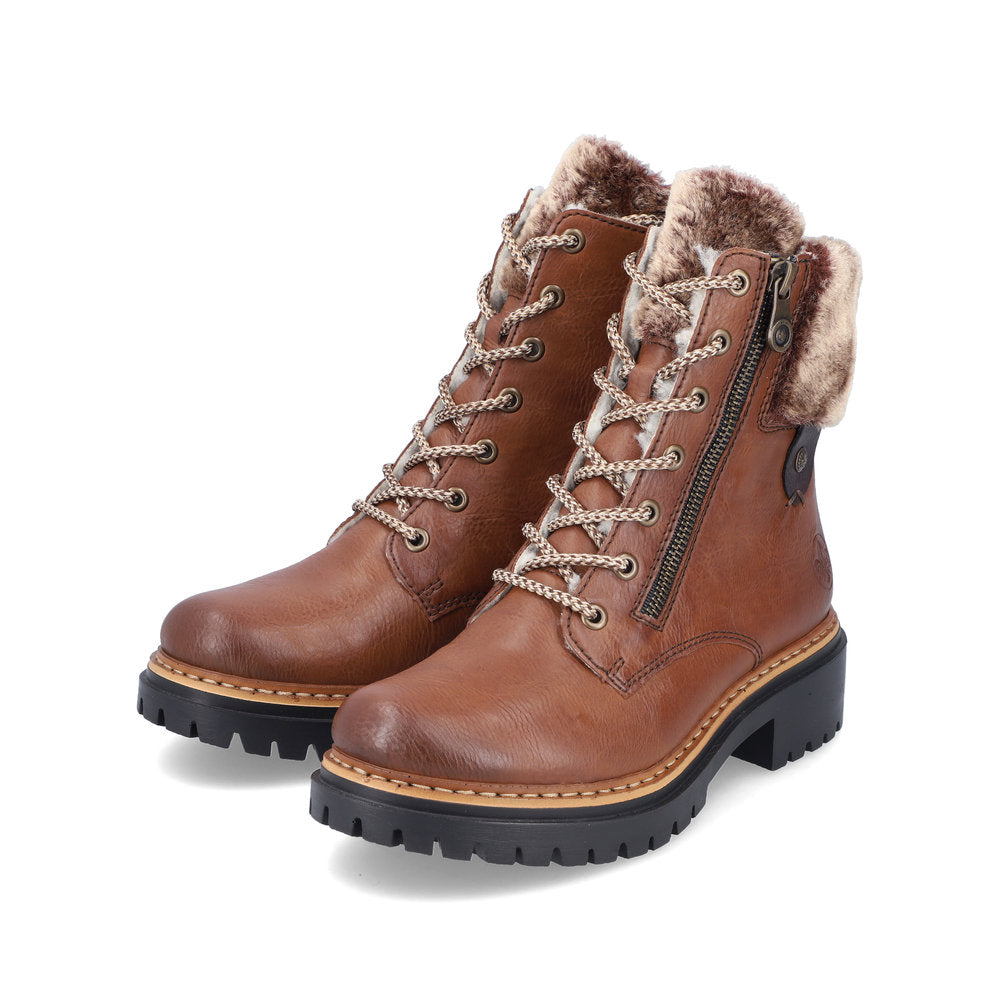 Rieker Winter Boots with Cuff Tan