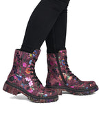 Rieker Chunky Laced Ankle Boot Floral Multi