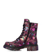 Rieker Chunky Laced Ankle Boot Floral Multi