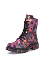 Rieker Chunky Laced Ankle Boot Floral Multi