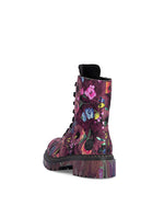 Rieker Chunky Laced Ankle Boot Floral Multi