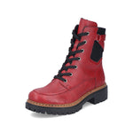 Rieker Laced Ankle Boot Dark Cherry Red