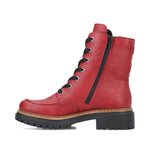 Rieker Laced Ankle Boot Dark Cherry Red