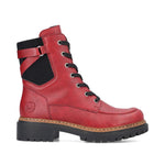 Rieker Laced Ankle Boot Dark Cherry Red