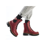 Rieker Laced Ankle Boot Dark Cherry Red