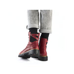 Rieker Laced Ankle Boot Dark Cherry Red