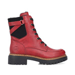 Rieker Laced Ankle Boot Dark Cherry Red