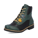 Rieker Laced Ankle Boot Peacock