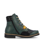Rieker Laced Ankle Boot Peacock
