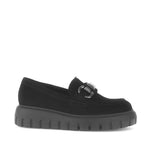 Gabor Wedge Loafer Black Suede