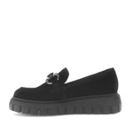 Gabor Wedge Loafer Black Suede
