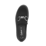 Gabor Wedge Loafer Black Suede