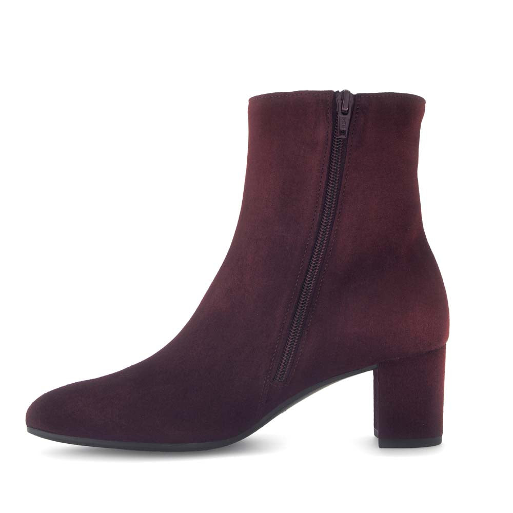 Gabor Classic Ankle Boot Mulberry Suede