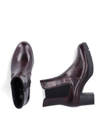 Rieker Platform Chelsea Ankle Boot Dark Wine