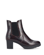 Rieker Platform Chelsea Ankle Boot Dark Wine