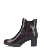 Rieker Platform Chelsea Ankle Boot Dark Wine