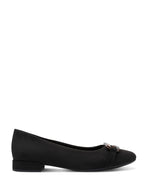 Jana Classic Low Court Buckle Black