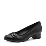Jana Classic Block Heel Court Black