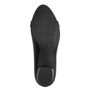 Jana Classic Block Heel Court Black