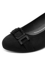Jana Classic Block Heel Court Black