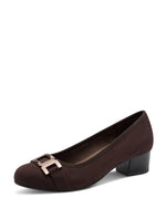 Jana Classic Block Heel Court Mocca