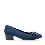 Jana Classic Block Heel Court Navy