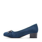 Jana Classic Block Heel Court Navy