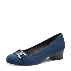 Jana Classic Block Heel Court Navy