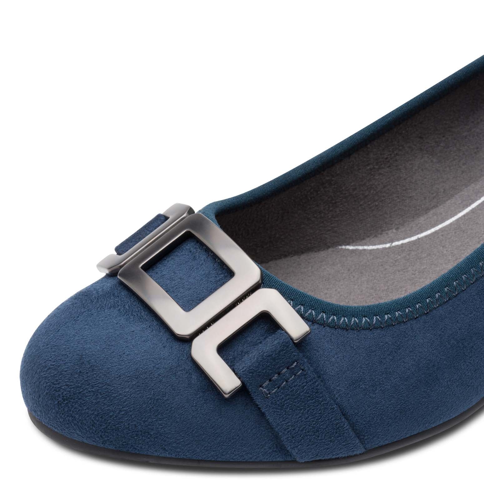 Jana Classic Block Heel Court Navy