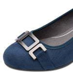 Jana Classic Block Heel Court Navy